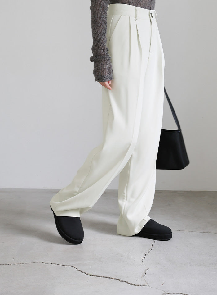 丈長め / ハイウエストセンタープレススラックス – SELECT MOCA