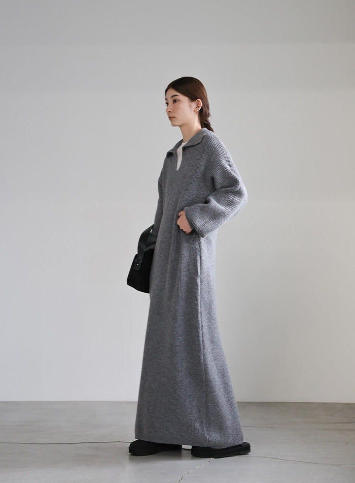 ポロカラーニットワンピース – SELECT MOCA