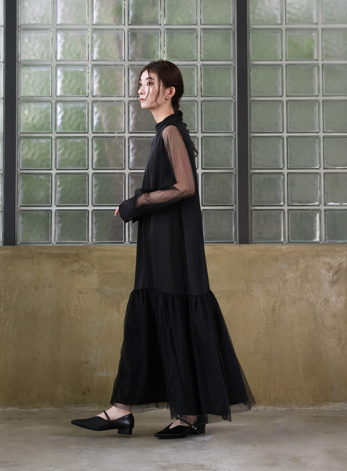 オケージョン/結婚式】ヘムチュールサテンワンピース – SELECT MOCA