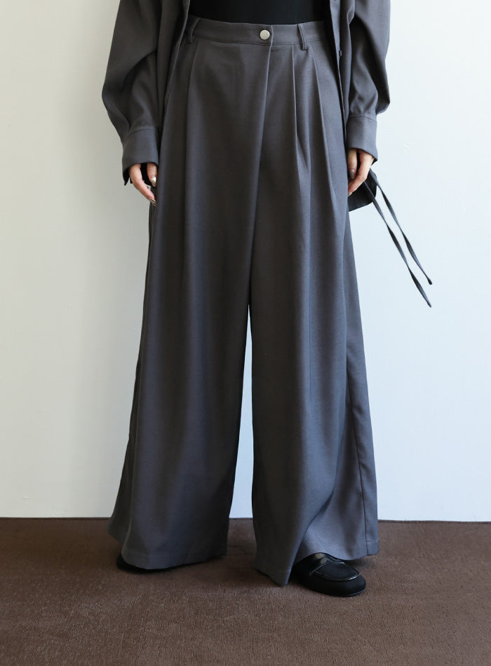 もちたく Et】Wrap 2Tuck Wide Pants – SELECT MOCA