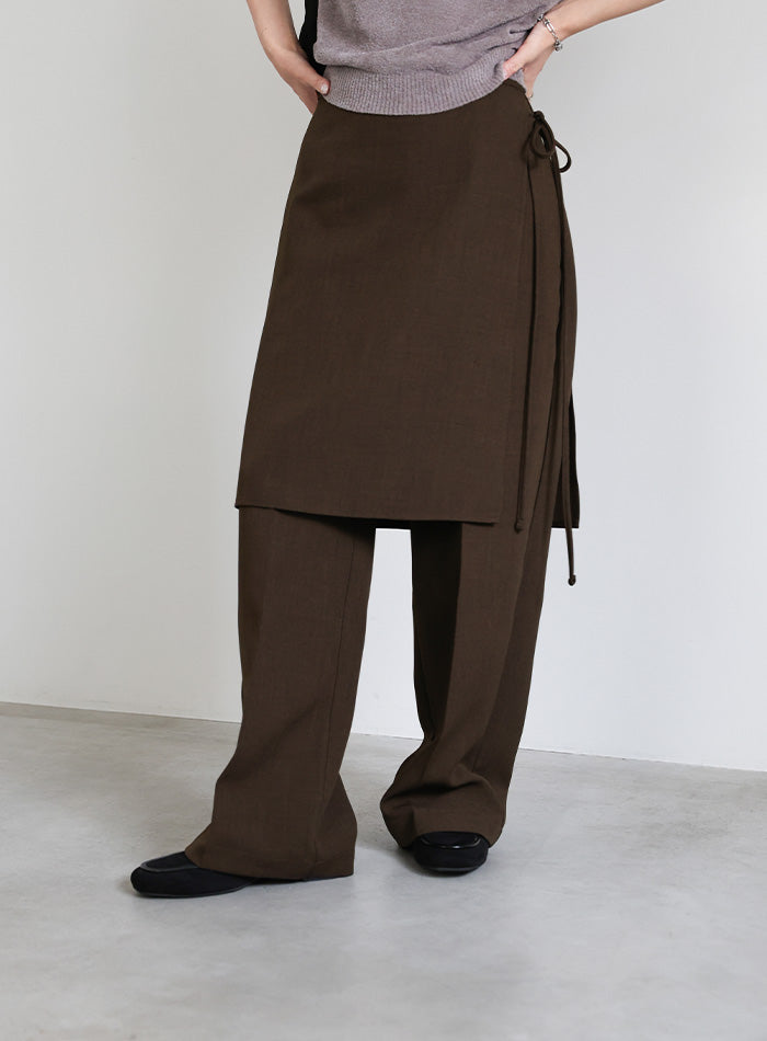 ラップスカートレイヤードスラックス – SELECT MOCA