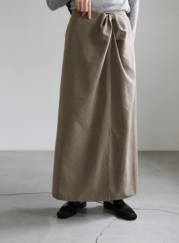 ピーチスキンウエストツイストスカート