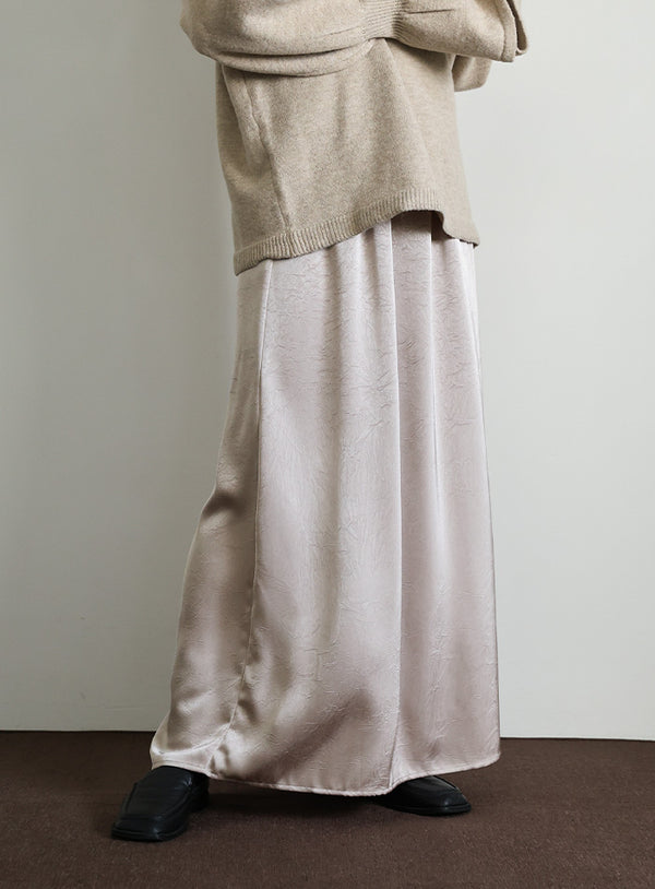 【Et】Satin Washer Narrow Skirt