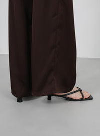 ワイドスクエアトングローヒールサンダル