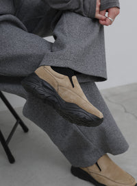 【3サイズ展開】スウェードモックシューズ