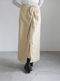 ピーチスキンウエストツイストスカート