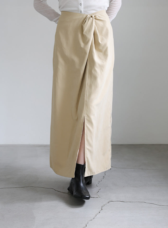 ピーチスキンウエストツイストスカート