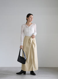 ピーチスキンウエストツイストスカート