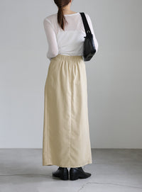 ピーチスキンウエストツイストスカート