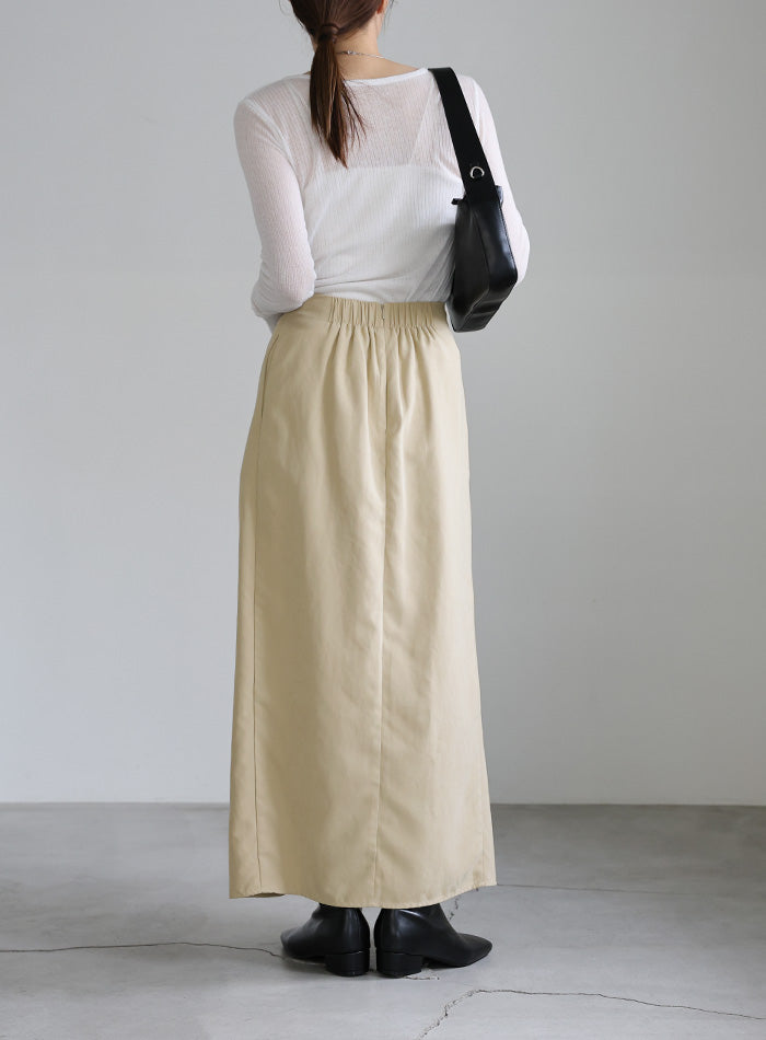 ピーチスキンウエストツイストスカート