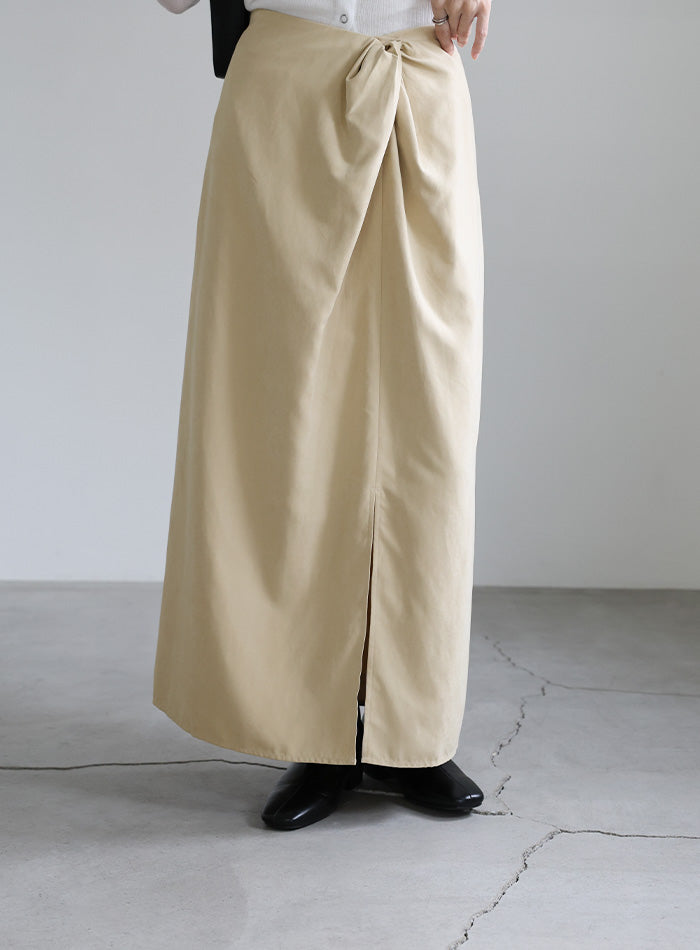 ピーチスキンウエストツイストスカート