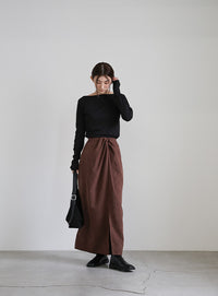 ピーチスキンウエストツイストスカート