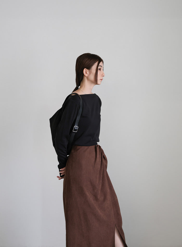 ピーチスキンウエストツイストスカート