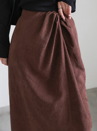 ピーチスキンウエストツイストスカート