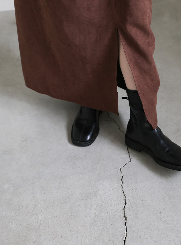 ピーチスキンウエストツイストスカート