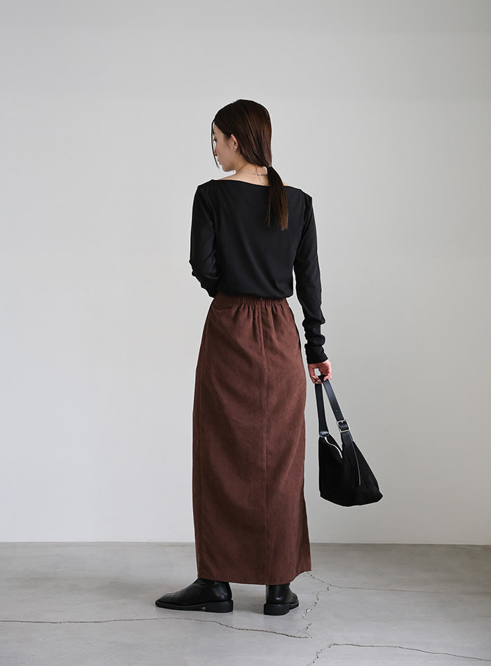 ピーチスキンウエストツイストスカート