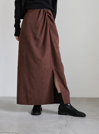 ピーチスキンウエストツイストスカート