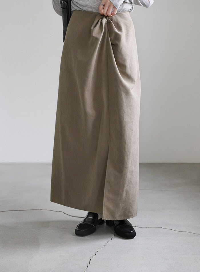 ピーチスキンウエストツイストスカート