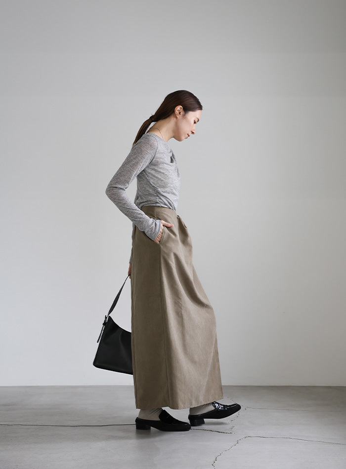 ピーチスキンウエストツイストスカート