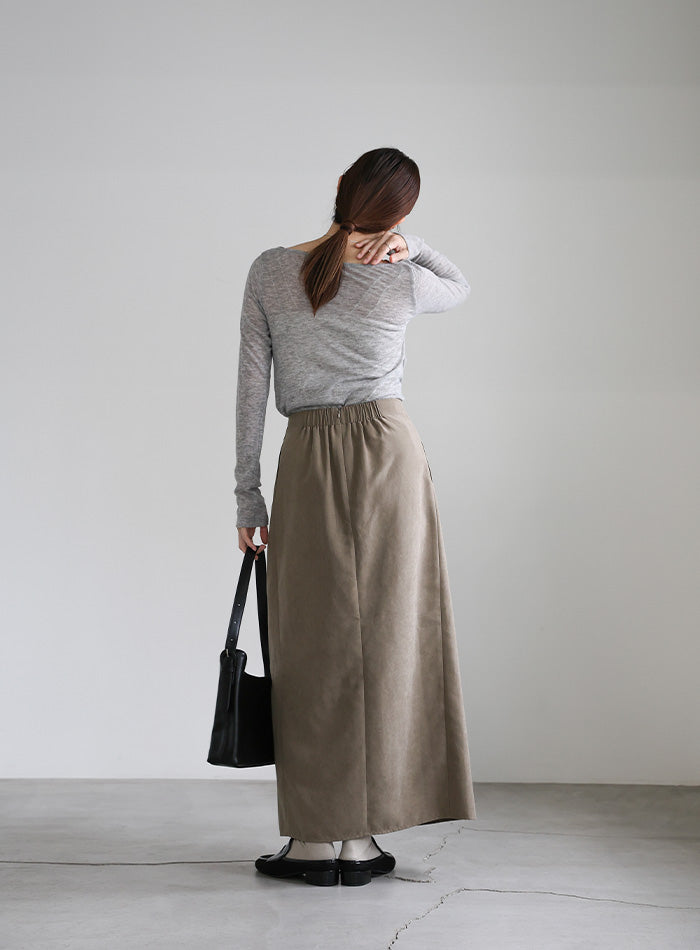 ピーチスキンウエストツイストスカート