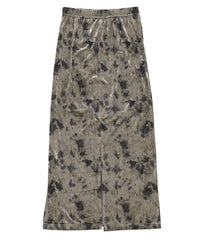 タイダイベロアナロースカート