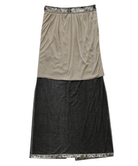 タイダイベロアナロースカート