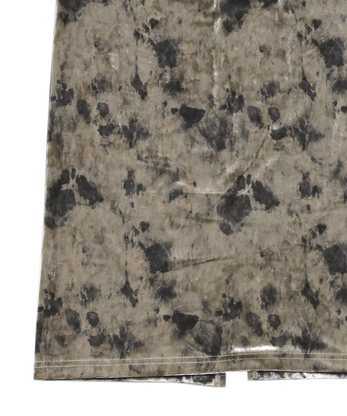 タイダイベロアナロースカート