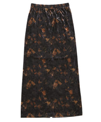 タイダイベロアナロースカート