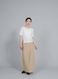 【Et】Wrap Design I-Line Skirt