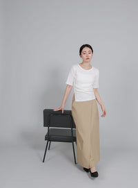 【Et】Wrap Design I-Line Skirt