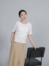 【Et】Wrap Design I-Line Skirt
