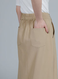 【Et】Wrap Design I-Line Skirt