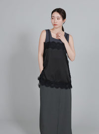 【Et】Wrap Design I-Line Skirt