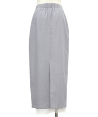 【Et】Lace-Layered Back Slit Skirt