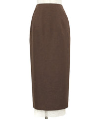 【Et】Lace-Layered Back Slit Skirt