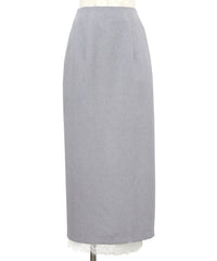 【Et】Lace-Layered Back Slit Skirt