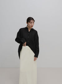 Ｉラインシルキーニットスカート【セットアップ可】