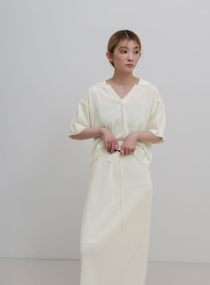 Iラインシルキーニットスカート【セットアップ可】 – SELECT MOCA