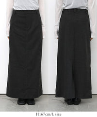 ウールライクIラインスカート