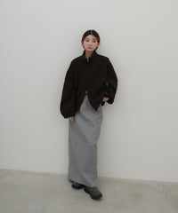 フェイクウールIラインスカート【セットアップ対応】