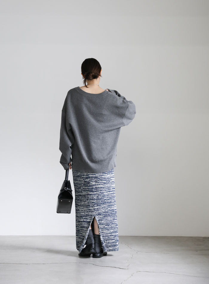 メランジニットタイトスカート