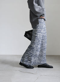 メランジニットタイトスカート