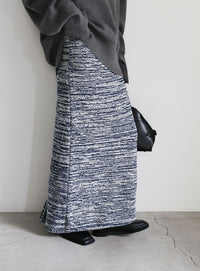 メランジニットタイトスカート