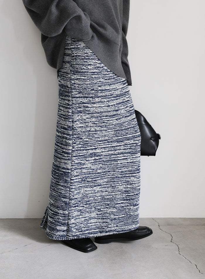 メランジニットタイトスカート