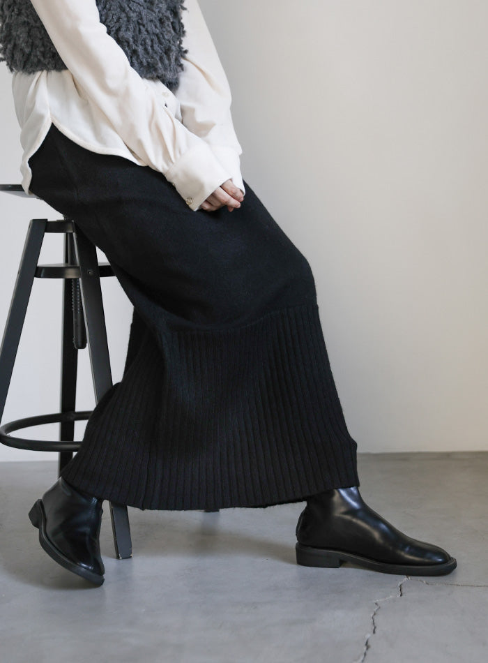 ヘムリブニットIラインスカート