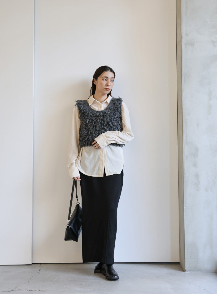 ヘムリブニットIラインスカート