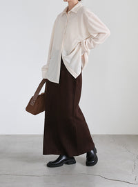 ヘムリブニットIラインスカート