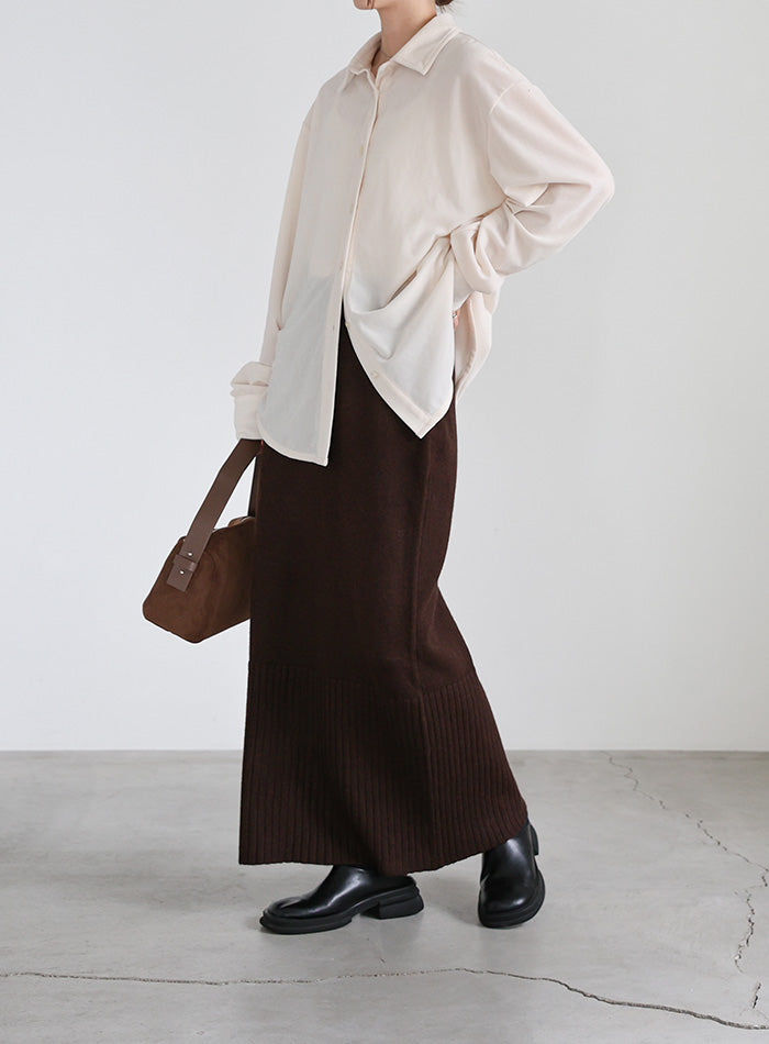 ヘムリブニットIラインスカート