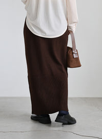 ヘムリブニットIラインスカート