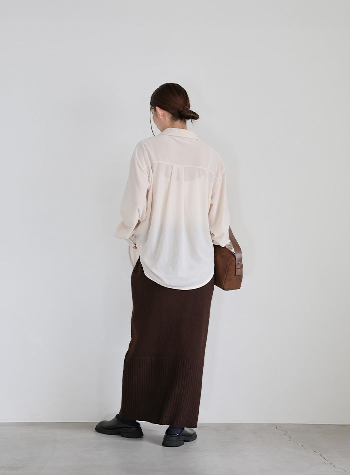 ヘムリブニットIラインスカート